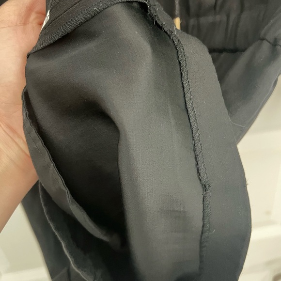 Derek Lam Black Lace-Up Romper - Picture 5 of 5